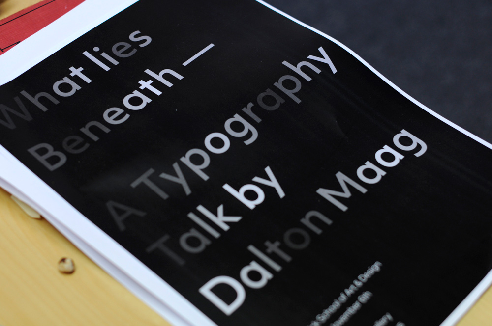 Dalton Magg typographic document