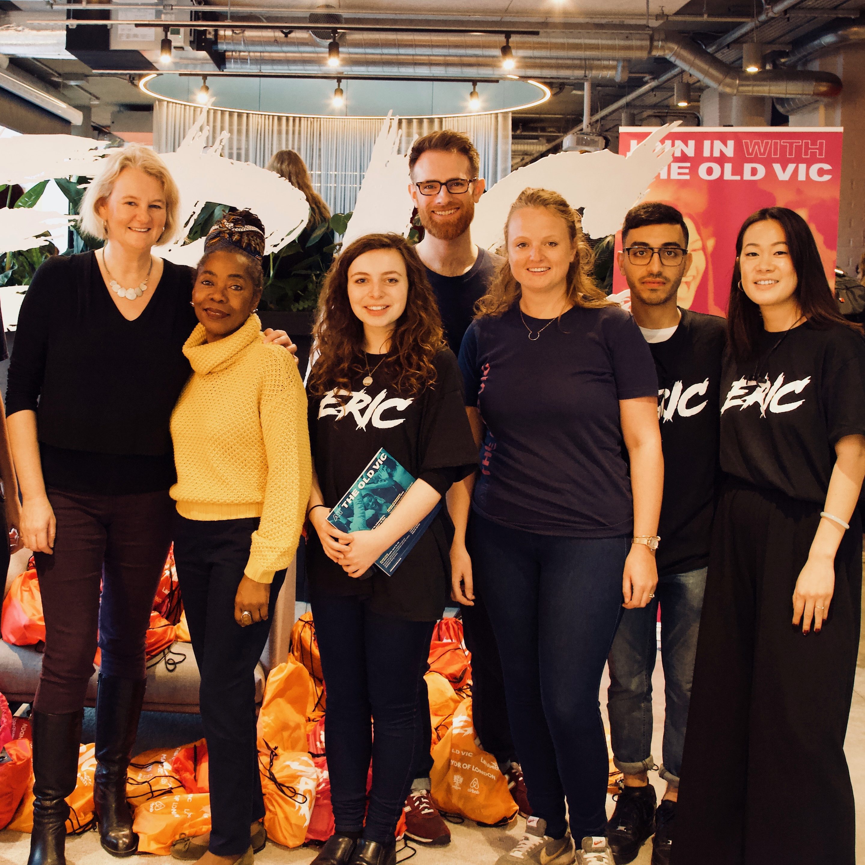 Photo: Cllr Lib Peck (Leader of the Council) and Cllr Sonia Winifred (Cabinet Member for Equalities and Culture) with the team from ERIC and The Old Vic.