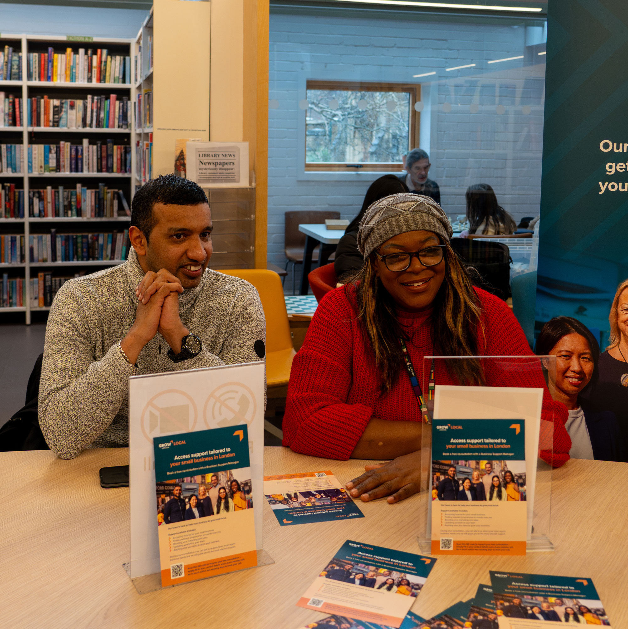 Lambeth councillors at the Small Business Surgery during the West Norwood FEAST Christmas Market