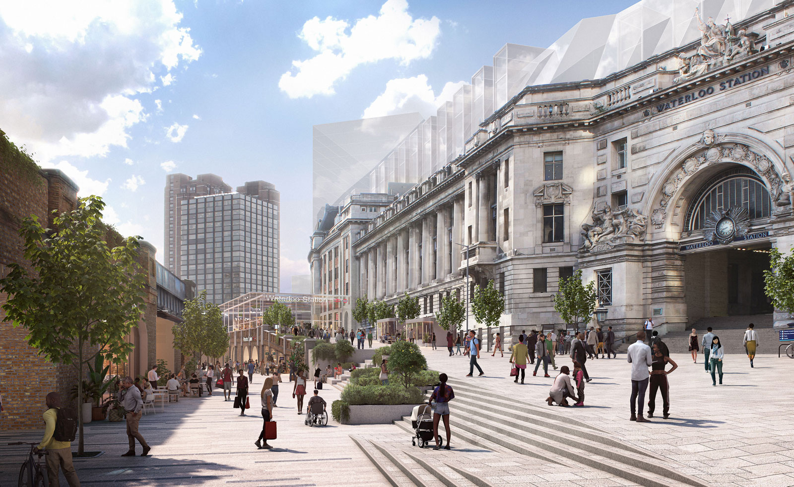 CGI Image of proposed Waterloo Station north entrance