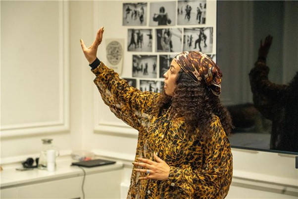 Photograph from Danceology event on 9th December, a presentation of research findings on the history of social dance in Lambeth