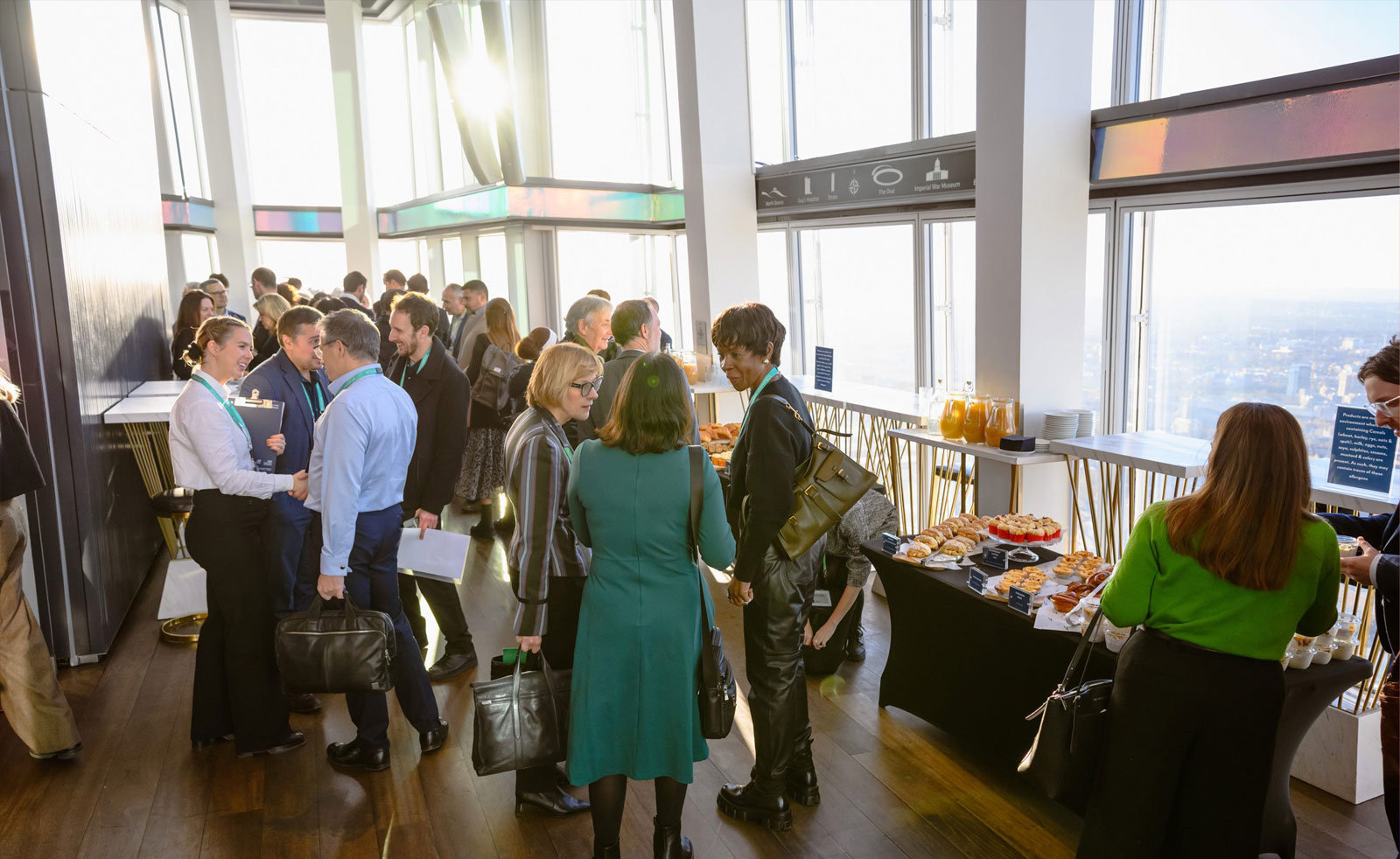 crowd networking at the SC1 event
