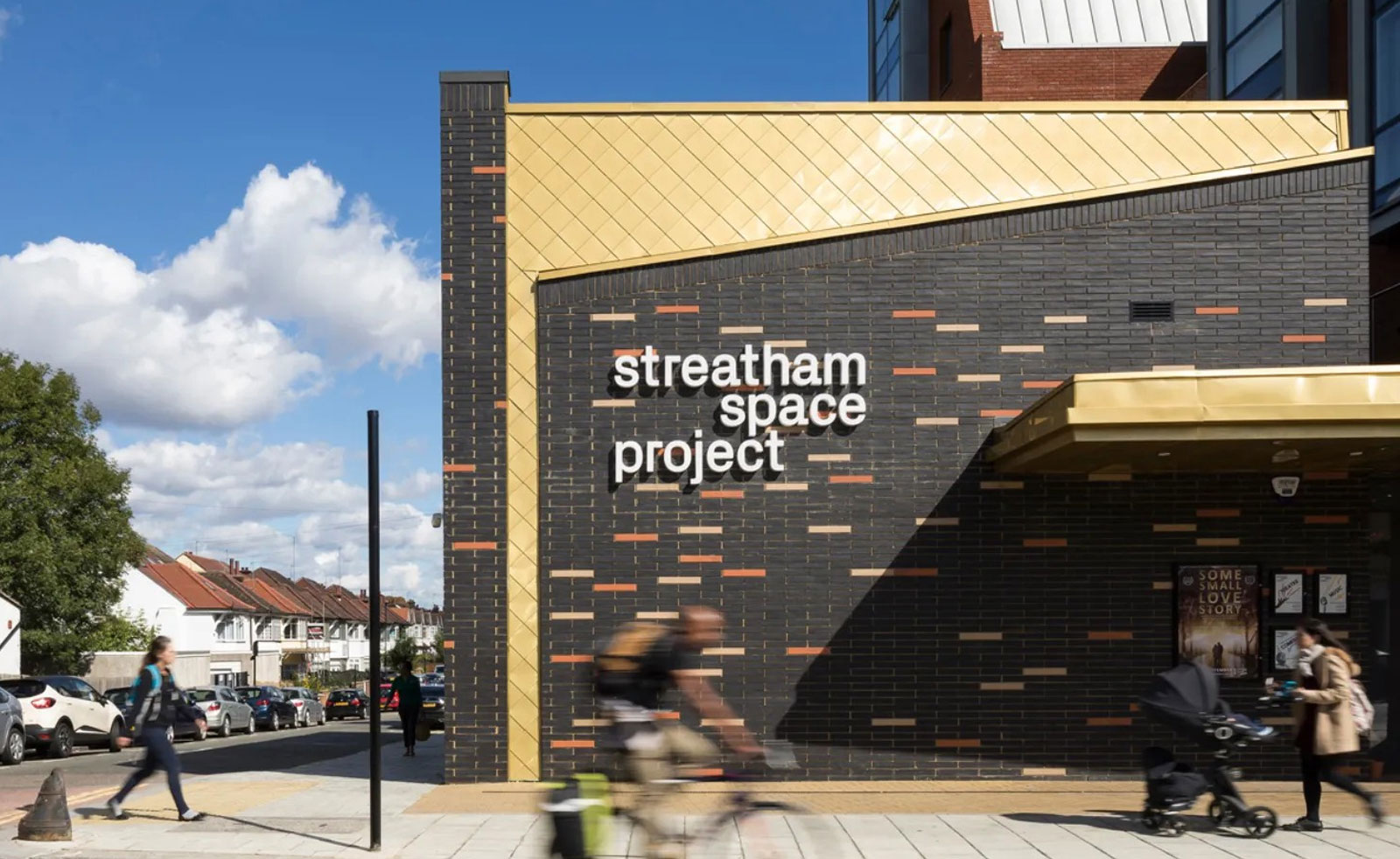 Exterior of the former Streatham Space Project building, a modern cultural venue set to reopen in 2026
