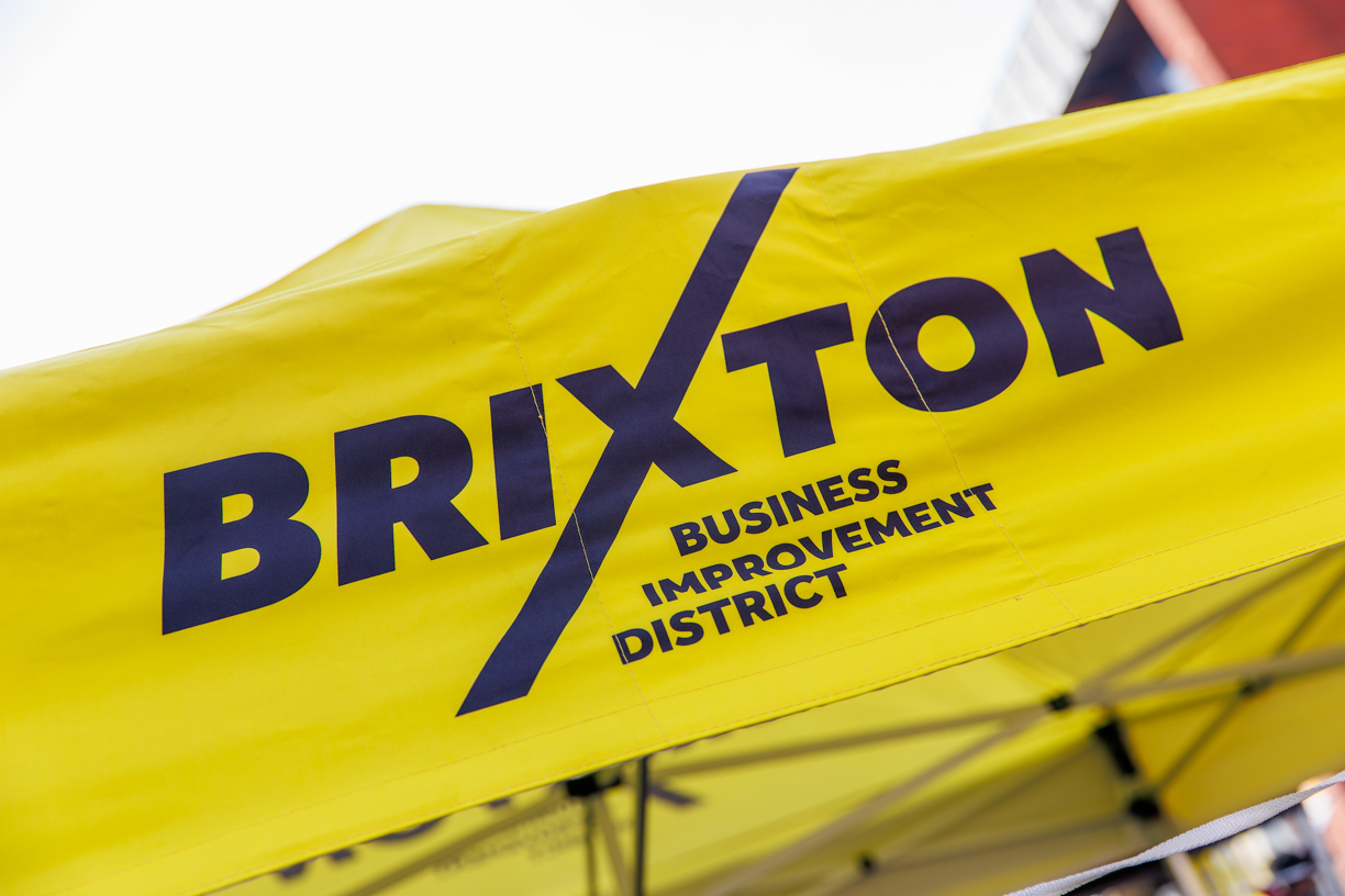 sign saying Brixton Business Improvement Disctrict